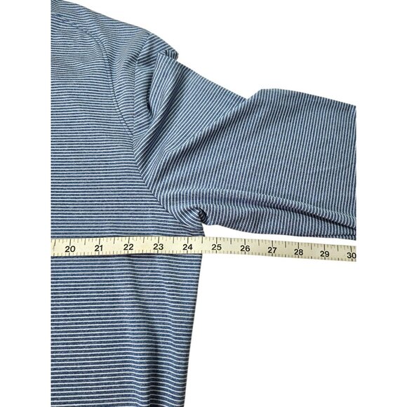 Johnnie-O 1/4 Zip Pullover Performance Shirt Long Sleeve Men’s XL Blue Striped - Picture 9 of 10